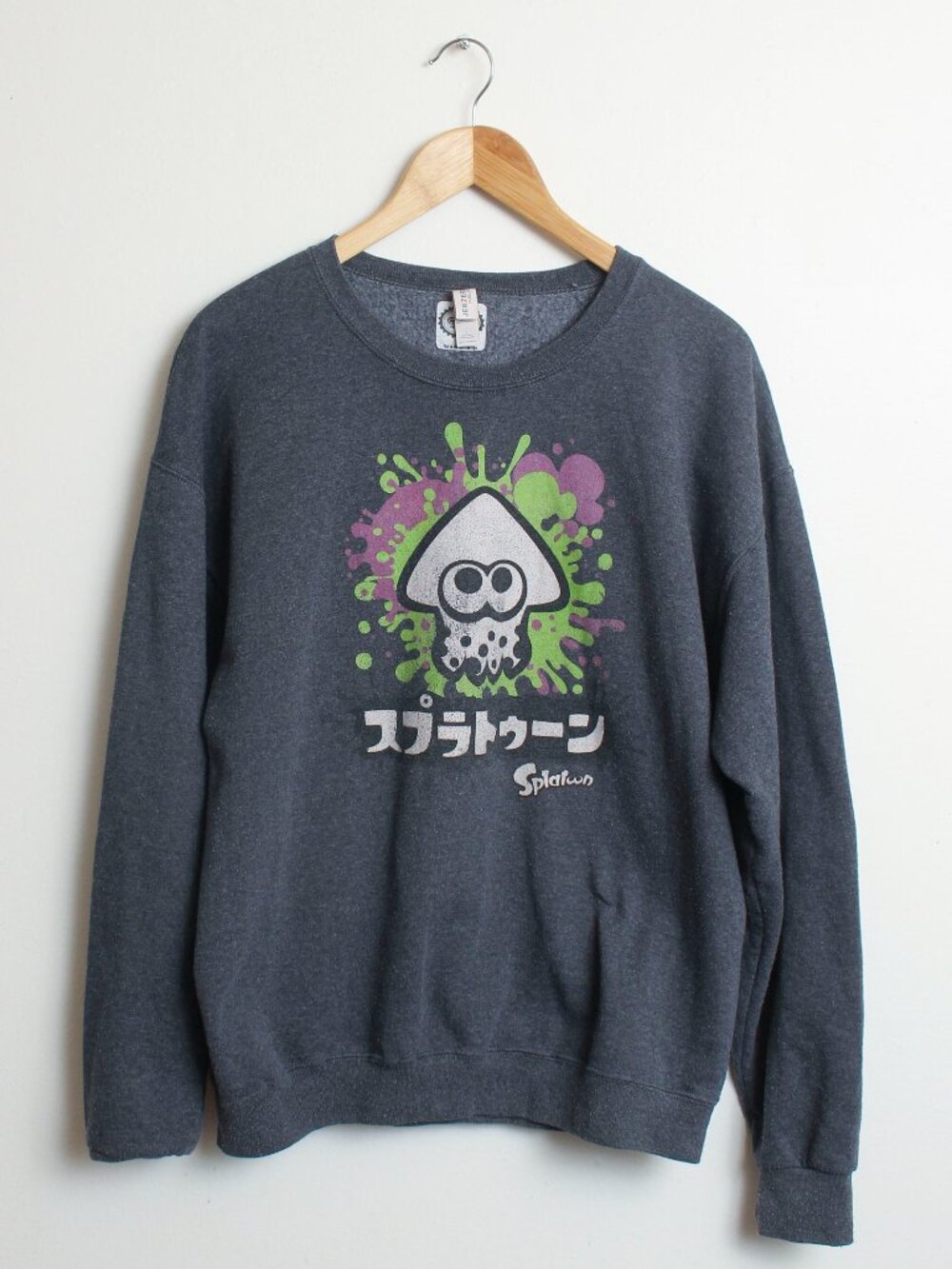 Nintendo Splatoon Sweatshirt Mens Large Gray Inkling
